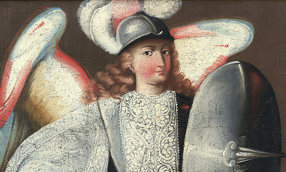 Angel with Spear and Shield Cropped