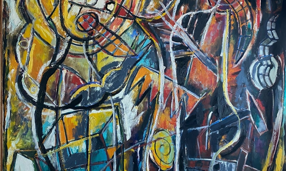 Carlos Alfonzo 1950 1991 Artist and the Genie Oil on canvas 1987 96 x 84 inches Collection of Craig Robins 2 5