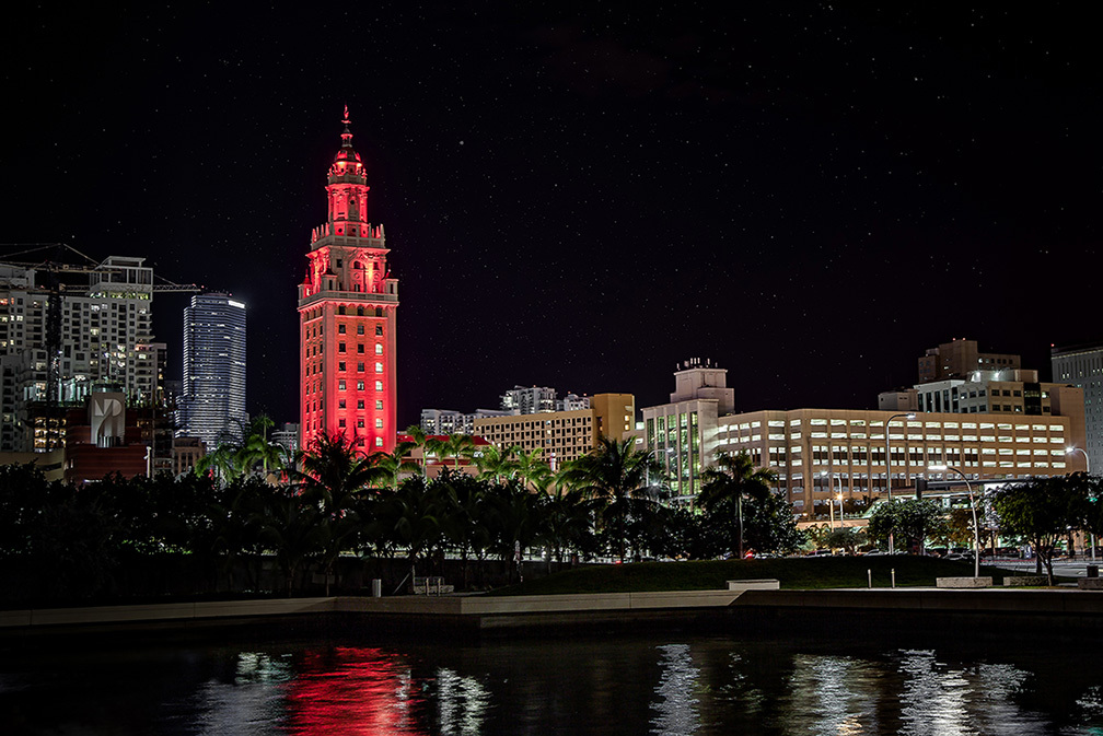 Downtown Miami Skyline at Night