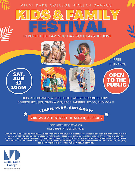 Hialeah Kids & Family Festival Flyer