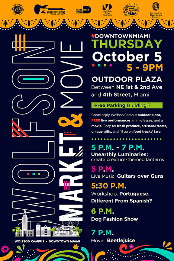 Wolfson Market and Movie Night Flyer October 5 2023